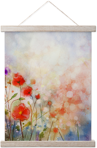 Blooming Poppies Hanging Canvas Print, Rustic, 11x14, Multicolor