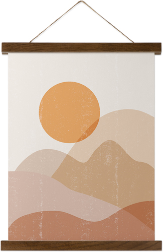 Abstract Sunset Hanging Canvas Print, Walnut, 11x14, Multicolor