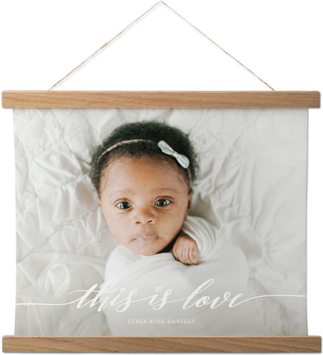 This is Love Hanging Canvas Print, Natural, 11x14, White, white
