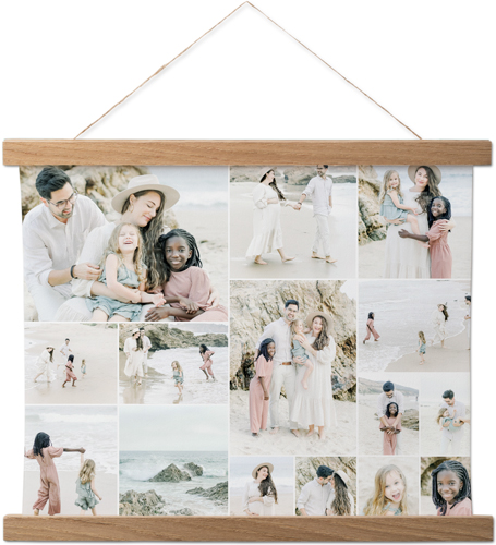 Gallery of Fifteen Hanging Canvas Print, Natural, 11x14, Multicolor