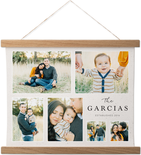 Farmhouse Grid Collage Hanging Canvas Print, Natural, 11x14, Beige, nectar