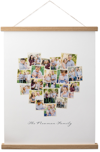 Heart Shaped Photo Collage Canvas