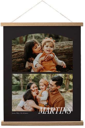 Stacked Arch Collage Hanging Canvas Print, Natural, 16x20, Gray, charcoal