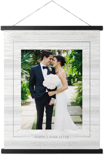 Simple Outline Border Hanging Canvas Print, Black, 16x20, Gray, warm gray