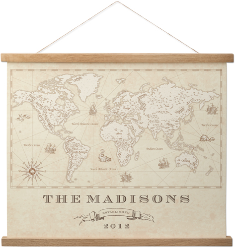 Vintage Map Hanging Canvas Print by Shutterfly | Shutterfly