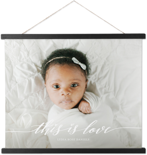 This is Love Hanging Canvas Print, Black, 16x20, White