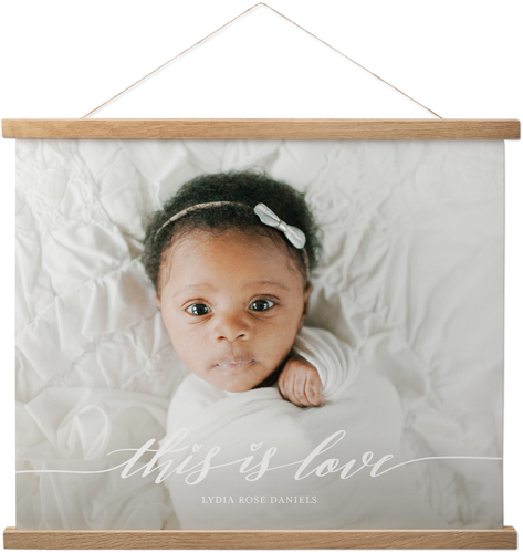 This is Love Hanging Canvas Print, Natural, 16x20, White