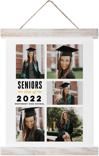 Class Of Hanging Canvas Print, Rustic, 8x10, White