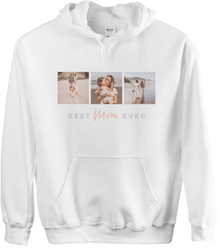 The Best Three Custom Hoodie, Single Sided, Adult (S), White, White