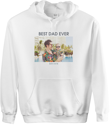 Text Gallery of One Custom Hoodie, Double Sided, Adult (S), White, White, white