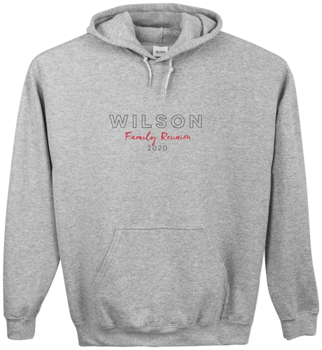 Reunion Make It Yours Custom Hoodie, Double Sided, Adult (S), Gray, White