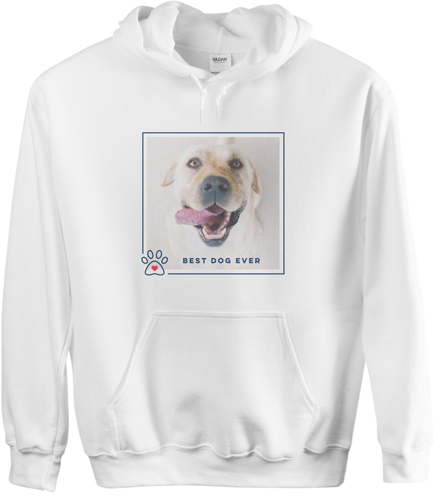 Best in Show Best Dog Ever Custom Hoodie, Double Sided, Adult (M), White, Blue, navy