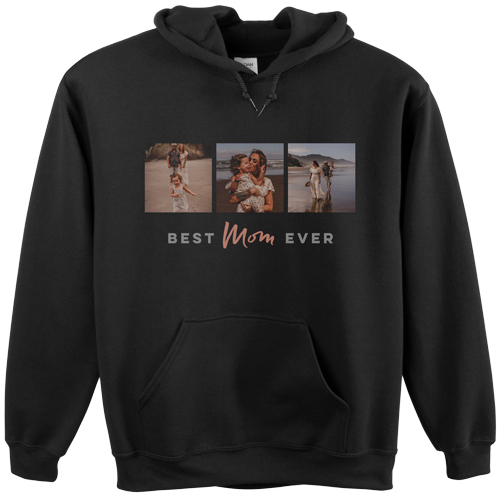 The Best Three Custom Hoodie, Double Sided, Adult (M), Black, White