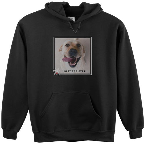 Best in Show Best Dog Ever Custom Hoodie, Double Sided, Adult (L), Black, Blue