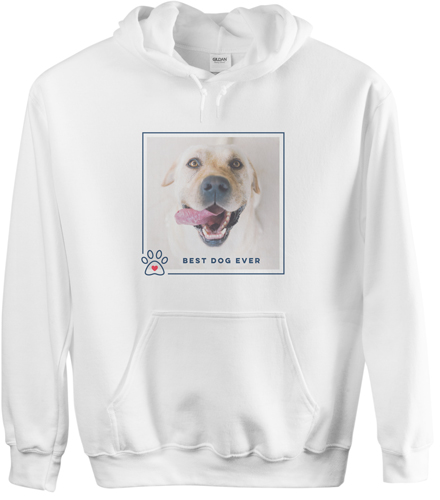 Best in Show Best Dog Ever Custom Hoodie, Double Sided, Adult (XXL), White, Blue