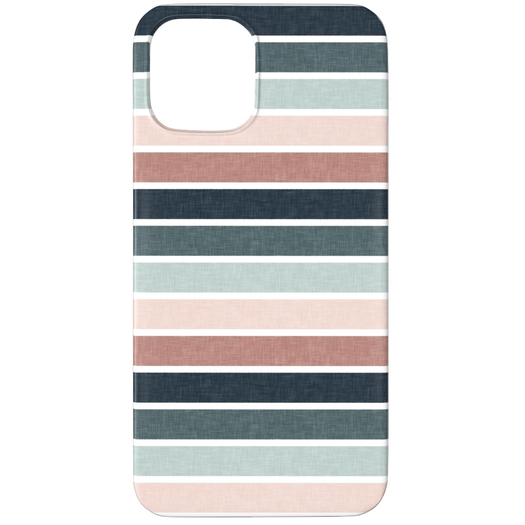 Stripes - Multi Blue & Pink Phone Case, Silicone Liner Case, Matte, iPhone 11 Pro Max, Multicolor