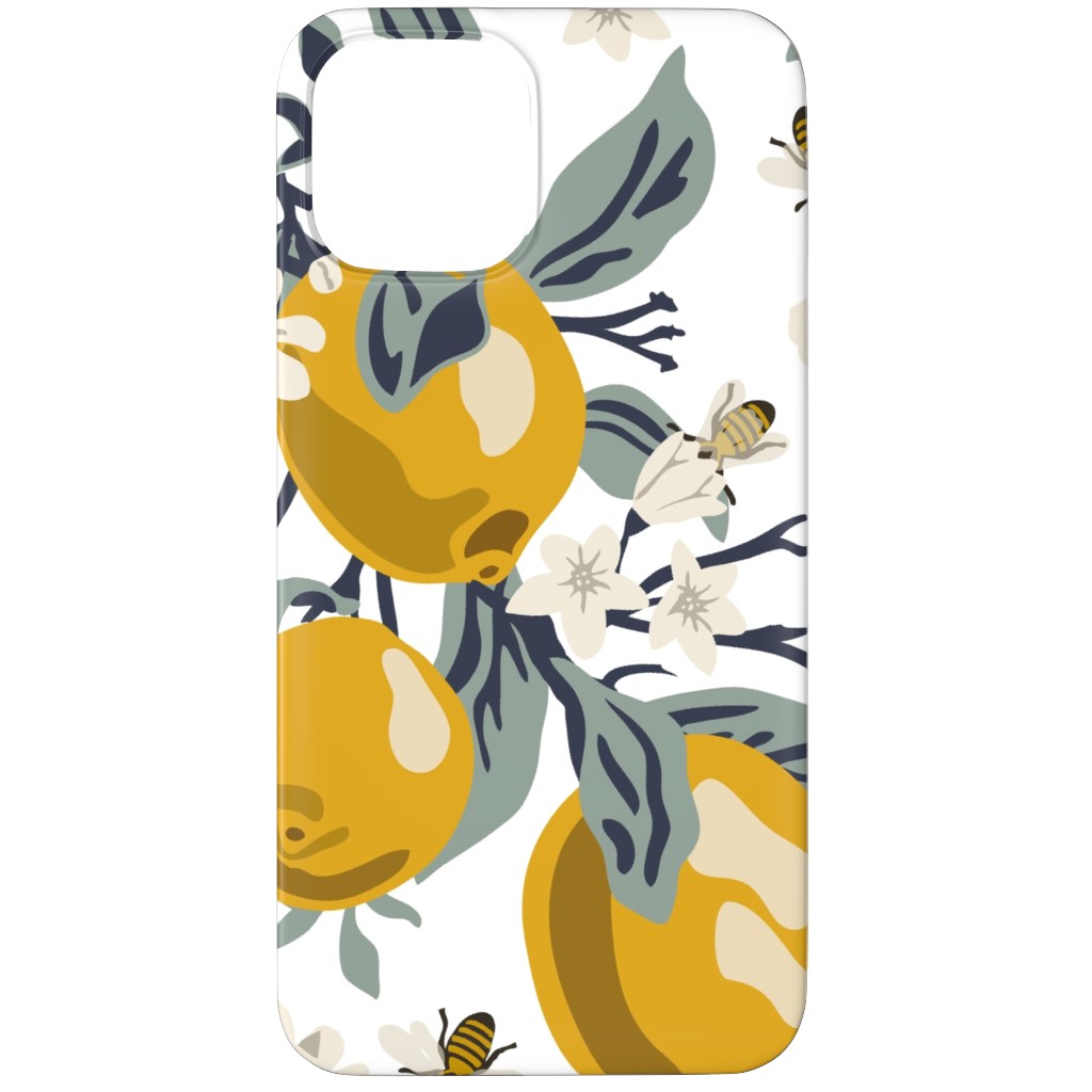 Bees & Lemons Phone Case, Silicone Liner Case, Matte, iPhone 11 Pro Max, Yellow