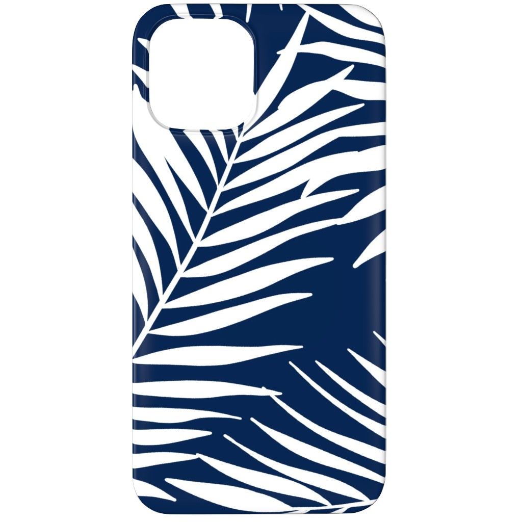 Palm Tree Leaves Phone Case, Silicone Liner Case, Matte, iPhone 11 Pro Max, Blue