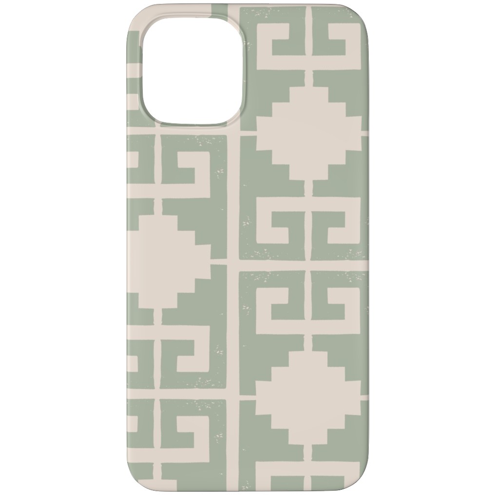 Greek To Me - Green on Cream Phone Case, Silicone Liner Case, Matte, iPhone 11 Pro Max, Green, Classic Green