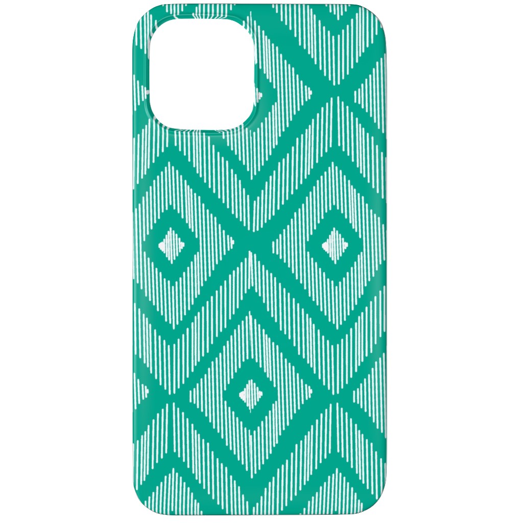 Ikat Phone Case, Silicone Liner Case, Matte, iPhone 11 Pro Max, Green