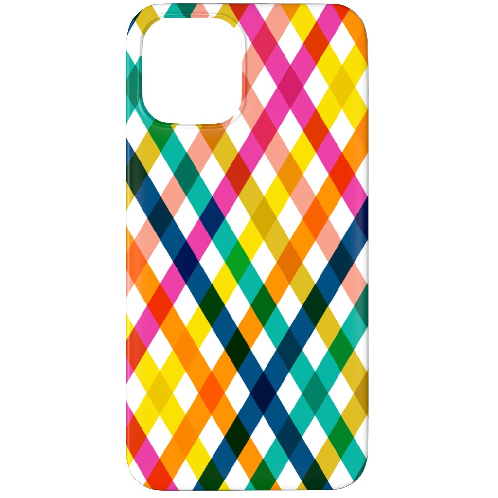 Birchdale Gingham Plaid - Multi Phone Case, Silicone Liner Case, Matte, iPhone 11 Pro Max, Multicolor