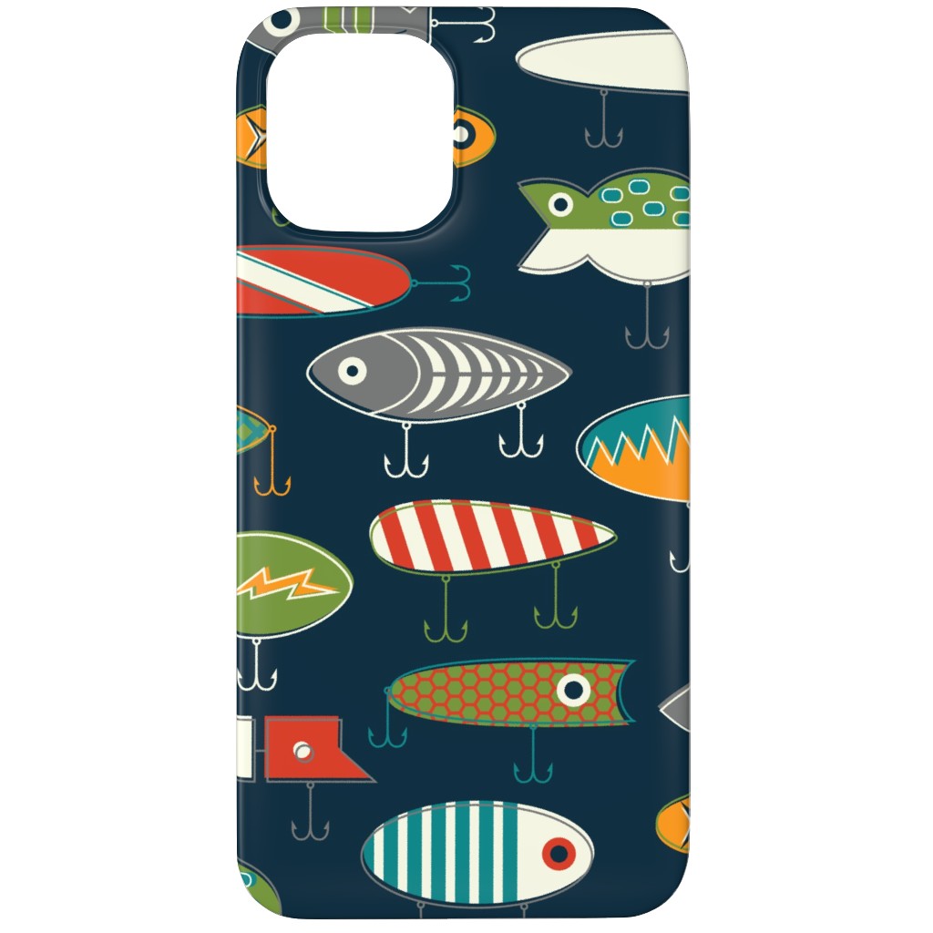 Hooked Up - Navy Phone Case, Silicone Liner Case, Matte, iPhone 11 Pro Max, Multicolor
