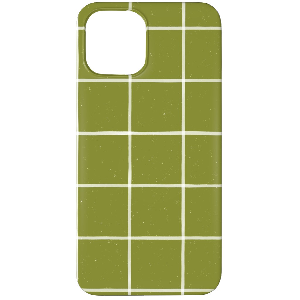 Watercolor Windowpane - Green Phone Case, Silicone Liner Case, Matte, iPhone 11 Pro Max, Green