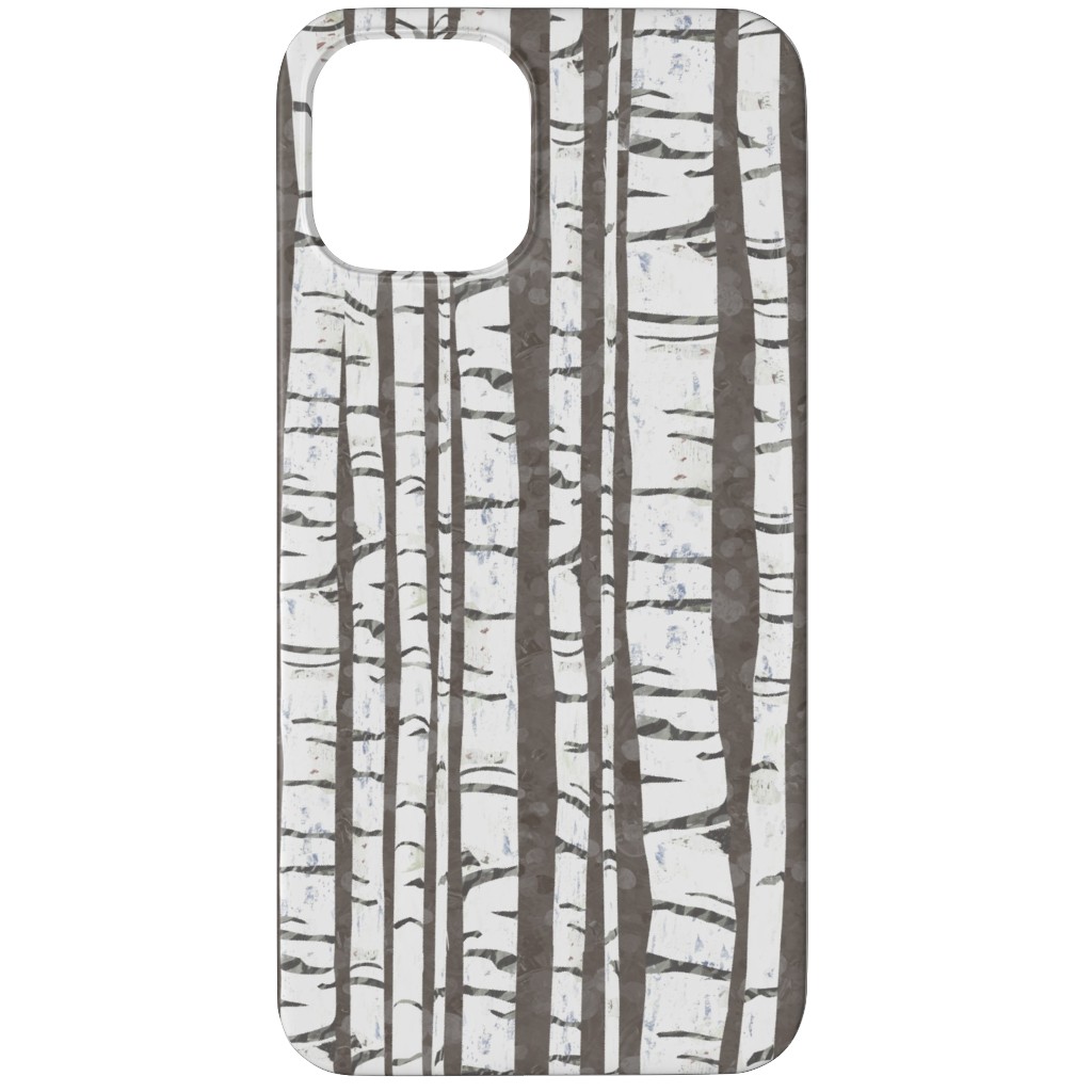 Birch Forest - Gray Phone Case, Silicone Liner Case, Matte, iPhone 11 Pro Max, Gray, Gray