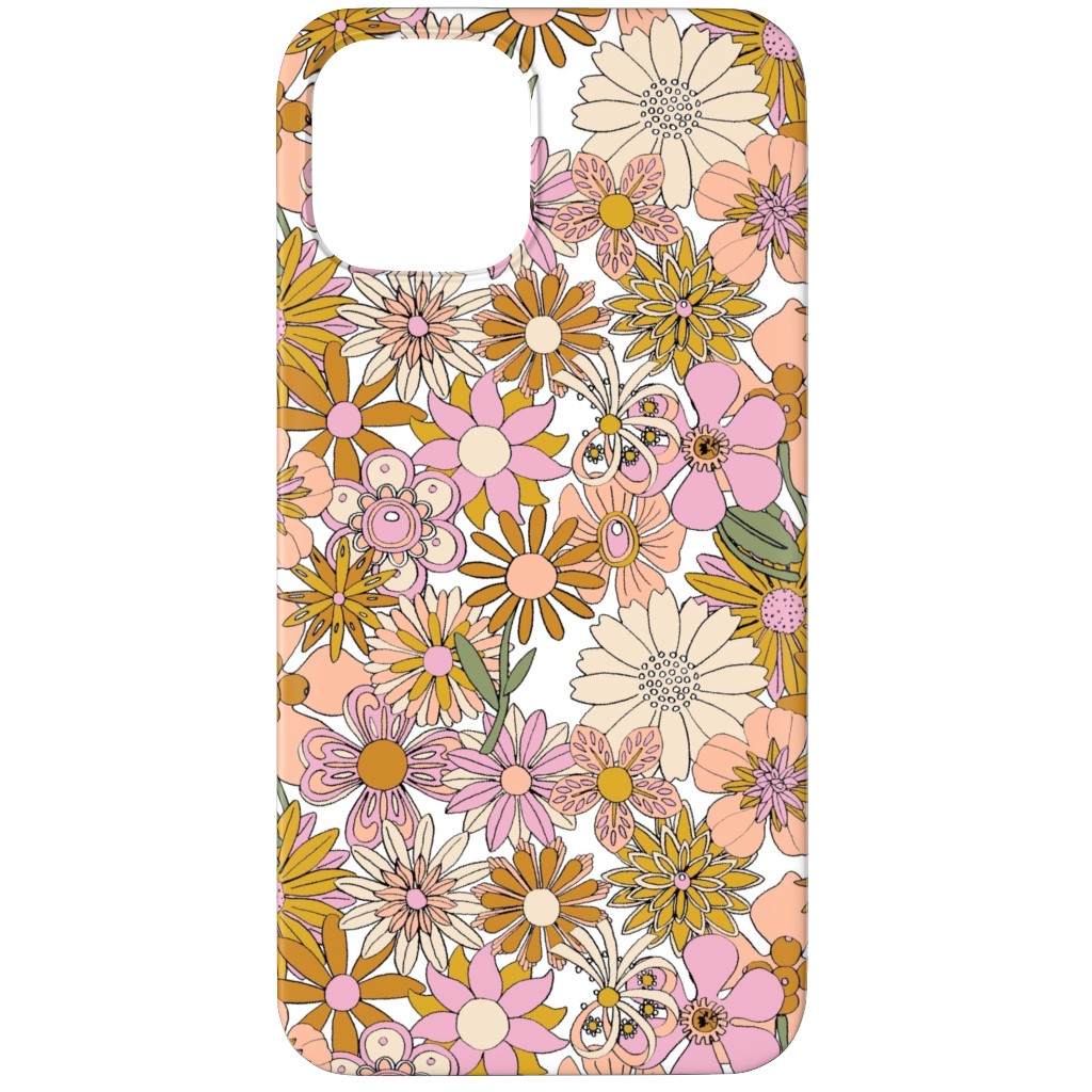 Chelsea Vintage Floral Garden - Pink Phone Case, Silicone Liner Case, Matte, iPhone 11 Pro Max, Pink, Bright Pink