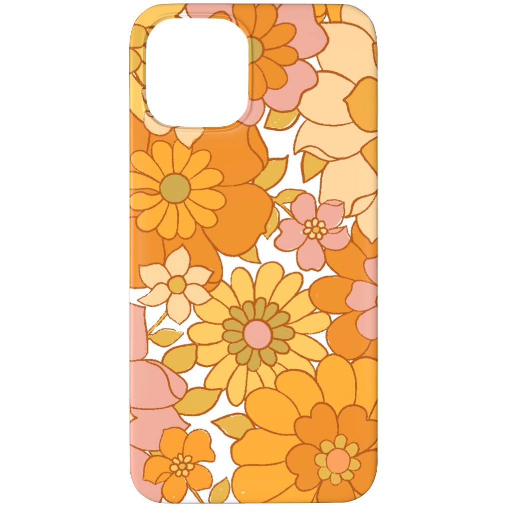 Avery Retro Floral Phone Case, Slim Case, Matte, iPhone 11 Pro Max, Orange