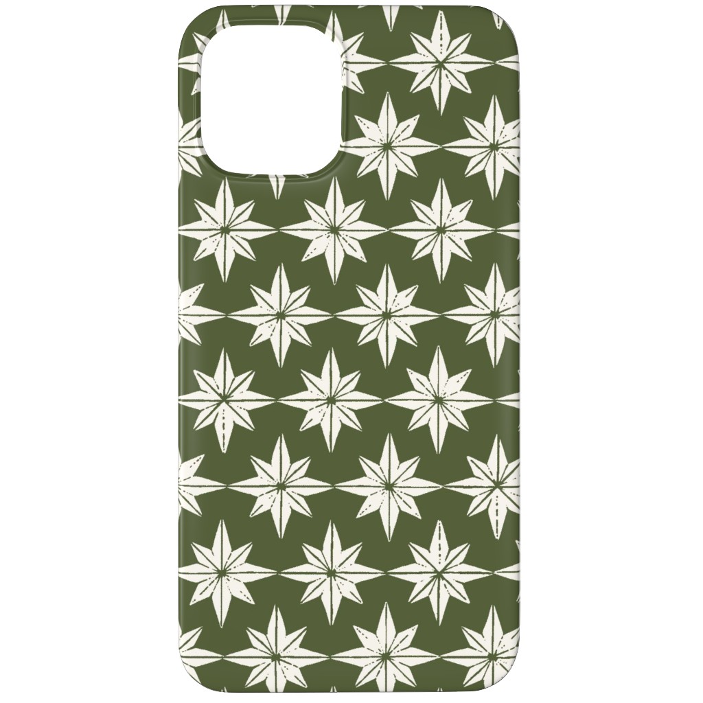 Christmas Star Tiles Phone Case, Slim Case, Matte, iPhone 11 Pro Max, Green