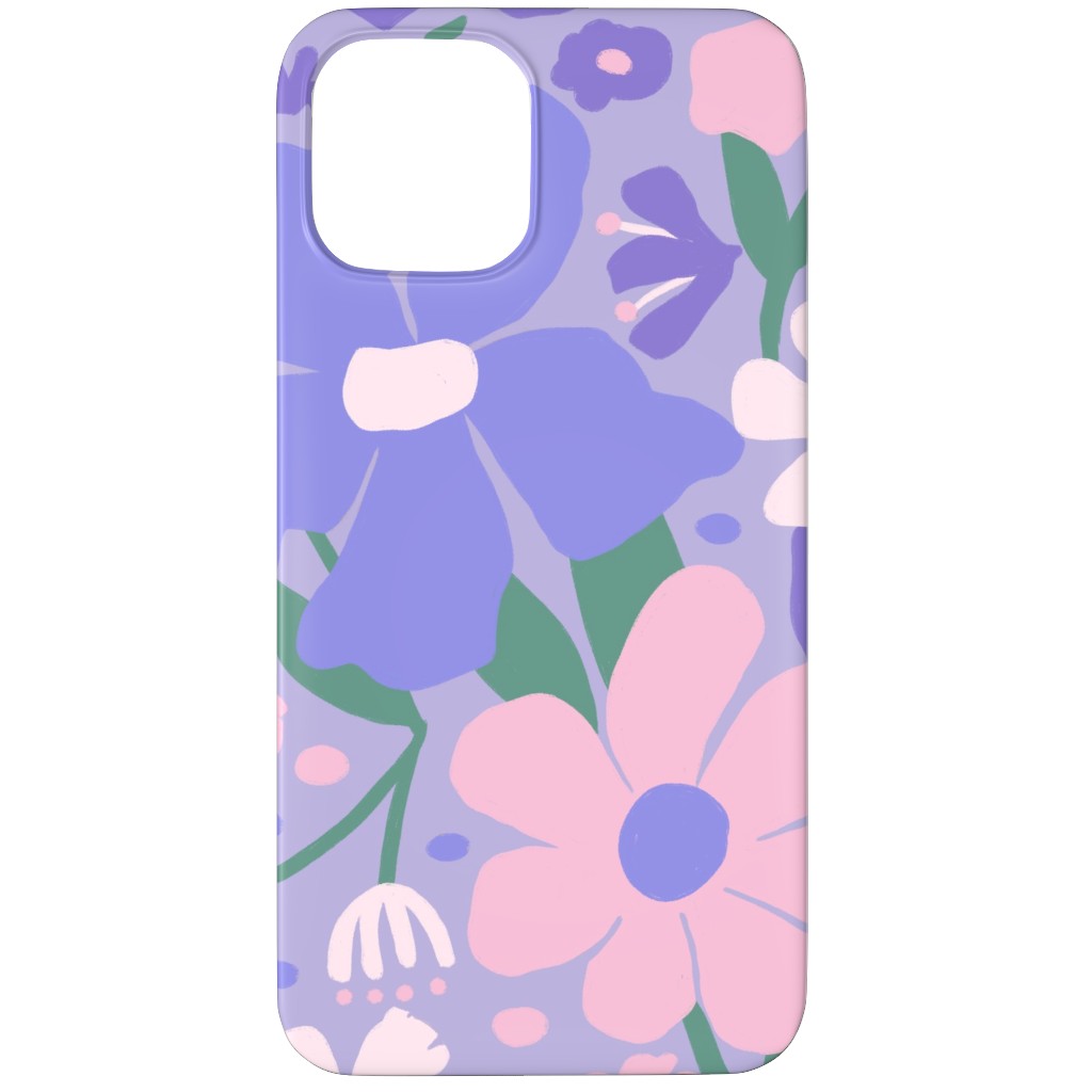 Blooming Garden on Lilac Phone Case, Slim Case, Matte, iPhone 11 Pro Max, Purple, Purple