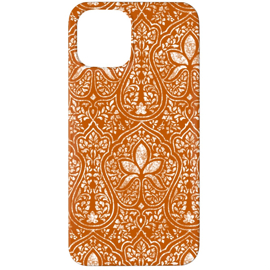 Rajkumari Batik - Spice and White Phone Case, Slim Case, Matte, iPhone 11 Pro Max, Orange