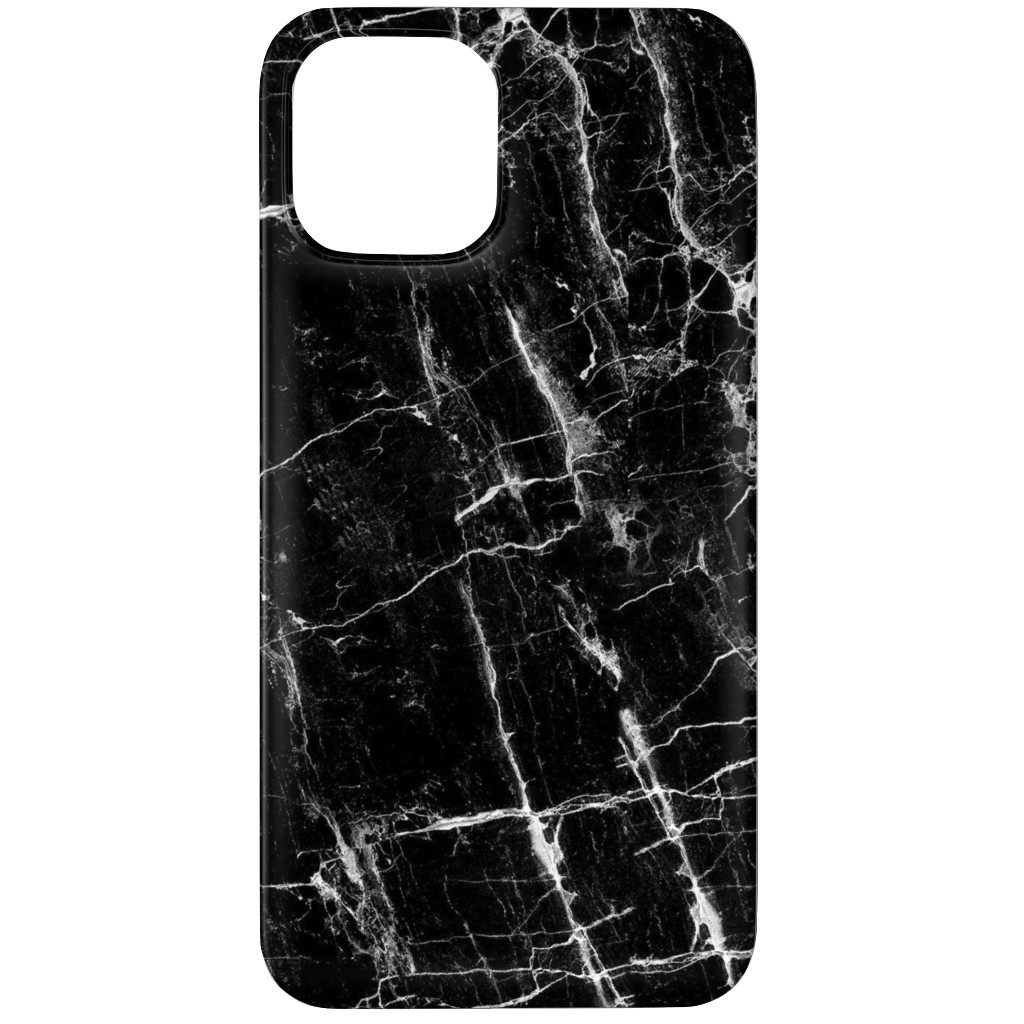 Cracked Black Marble Phone Case, Slim Case, Matte, iPhone 11 Pro Max, Black, Black