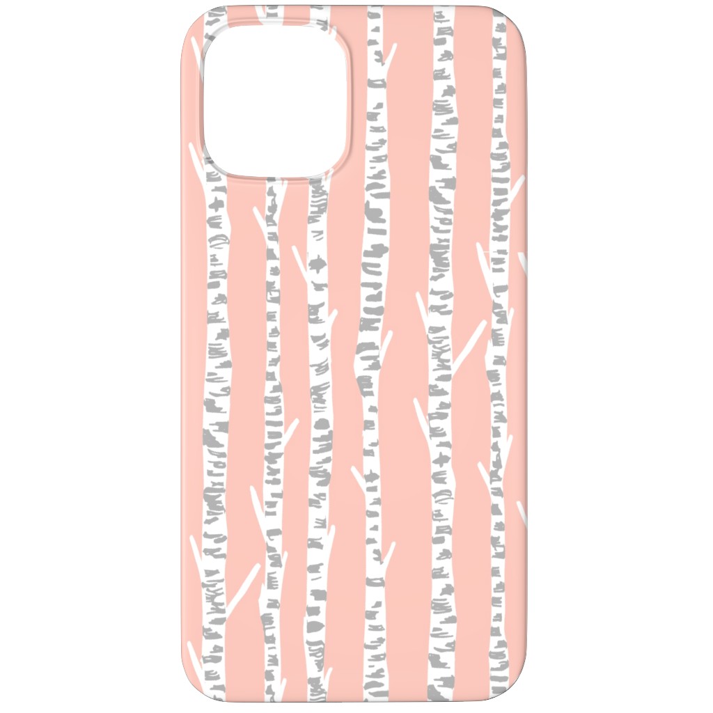Birch Tree - Pink Phone Case, Slim Case, Matte, iPhone 11 Pro Max, Pink, Bright Pink