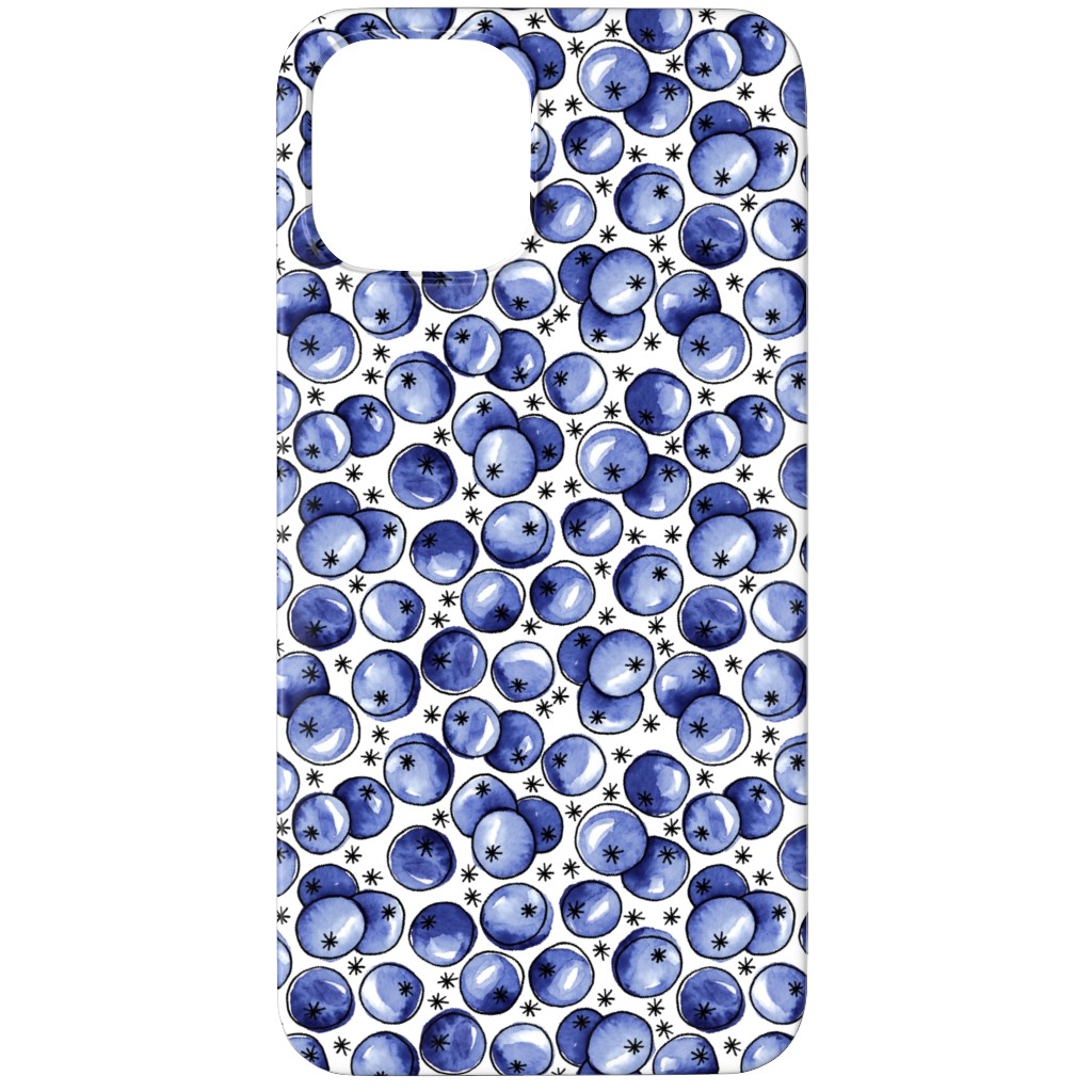 Watercolor Blueberries Phone Case, Slim Case, Matte, iPhone 11 Pro Max, Blue, True Blue
