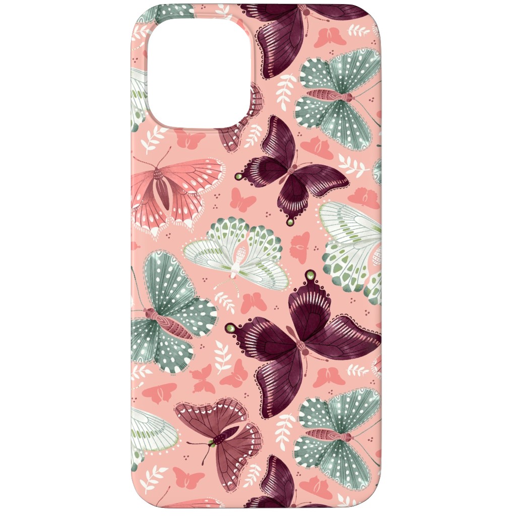 Romantic Butterflies - Pink Phone Case, Silicone Liner Case, Matte, iPhone 11 Pro, Pink