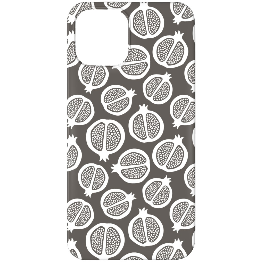 Pomegranate - Black & White Phone Case, Silicone Liner Case, Matte, iPhone 11 Pro, Gray