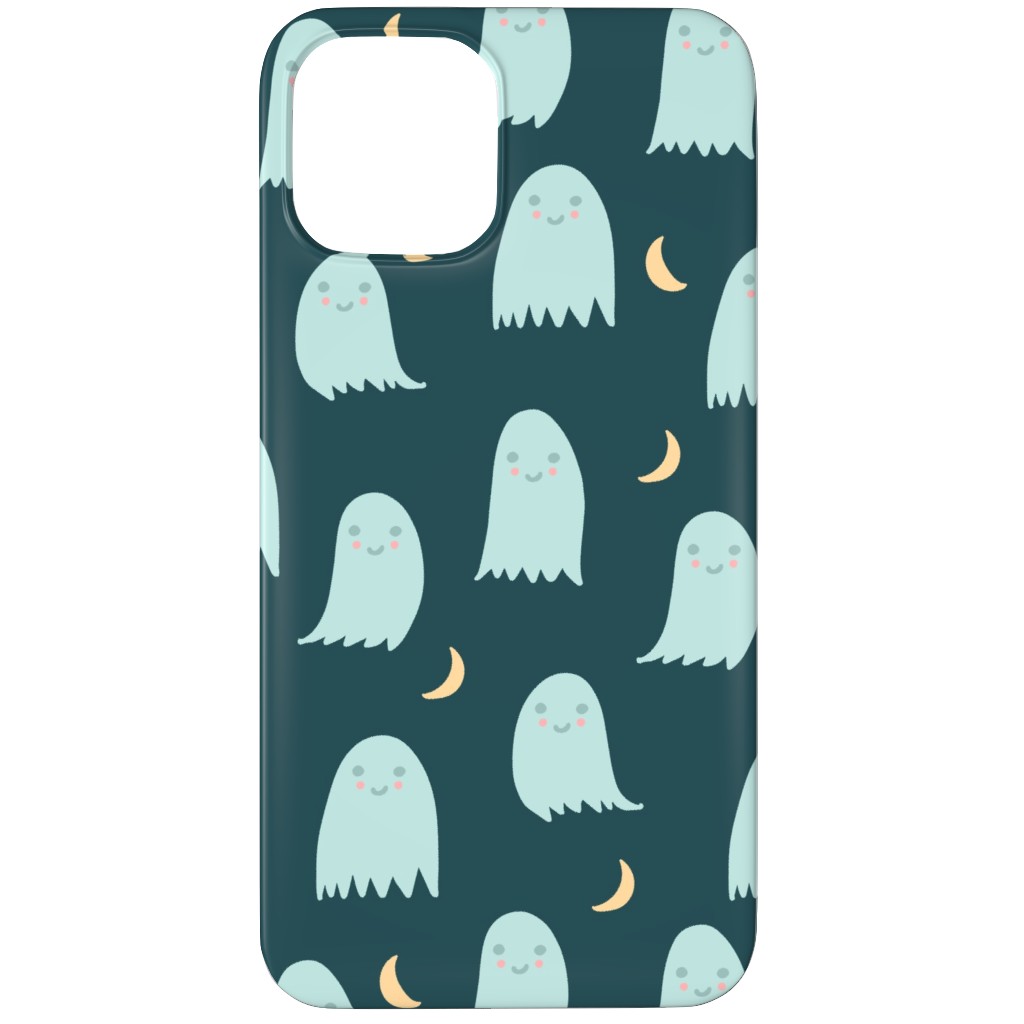 Cute Halloween Ghosts Phone Case, Silicone Liner Case, Matte, iPhone 11 Pro, Green