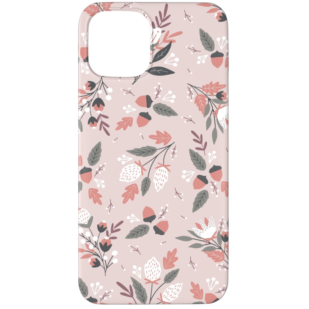 Fall Foliage - Pink Phone Case, Silicone Liner Case, Matte, iPhone 11 Pro, Pink, Bright Pink