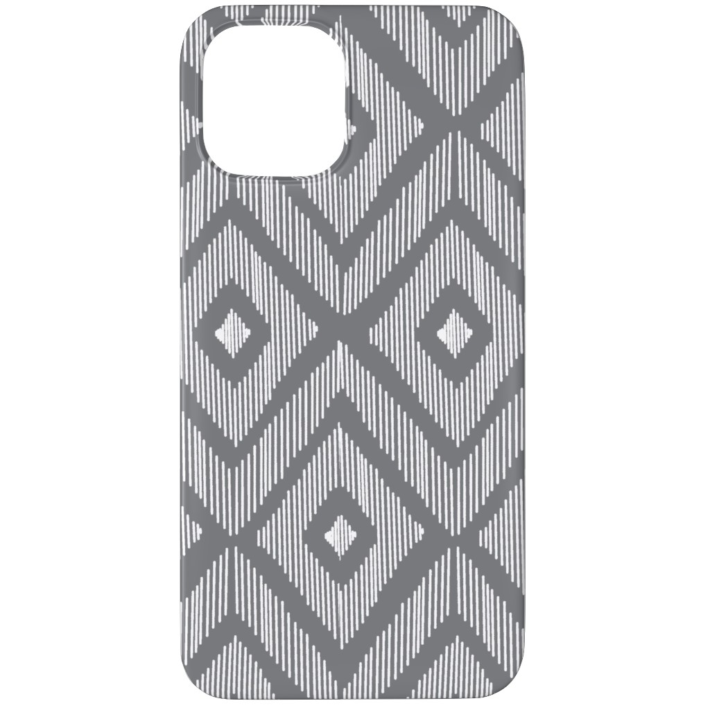 Ikat Phone Case, Silicone Liner Case, Matte, iPhone 11 Pro, Gray, Slate