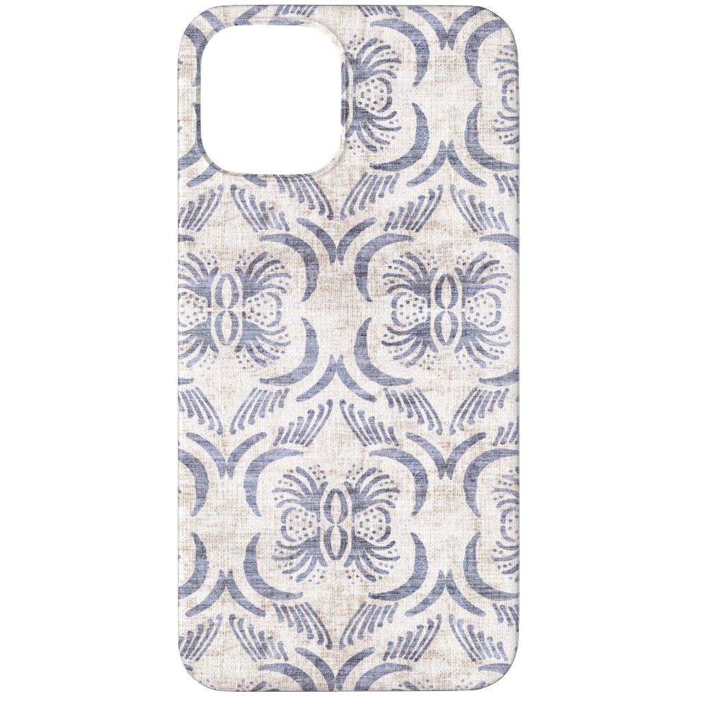 French Linen Geo Floral Phone Case, Silicone Liner Case, Matte, iPhone 11 Pro, Gray