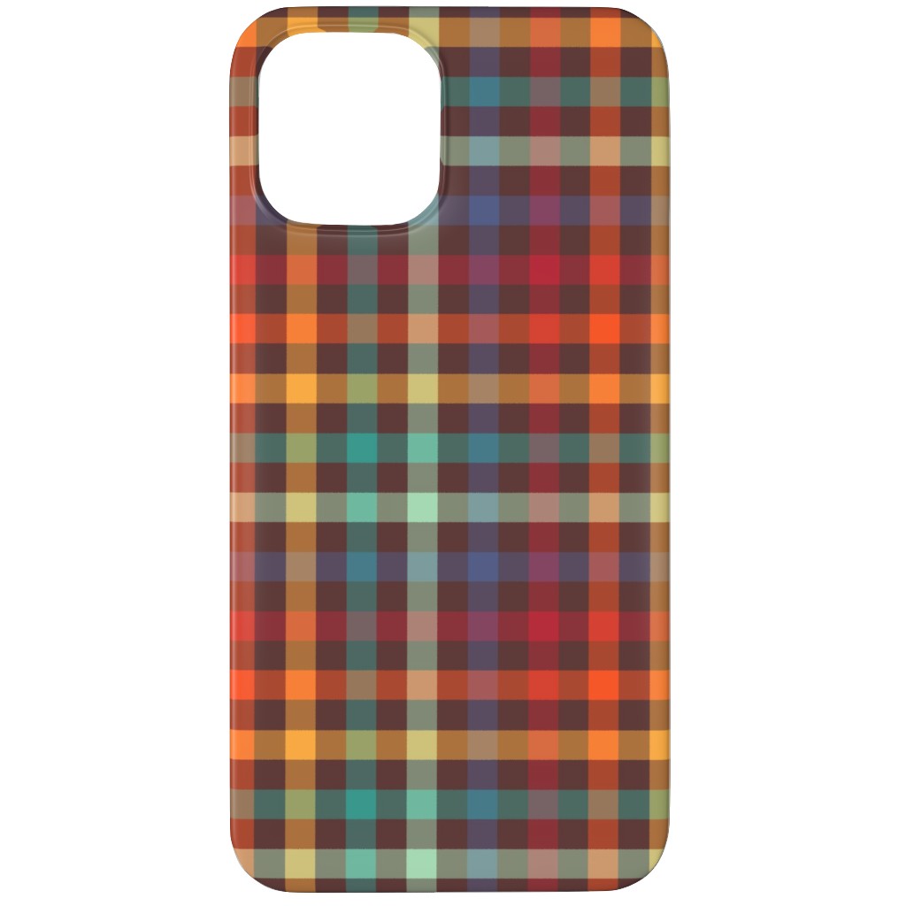 Retro Rainbow Plaid Phone Case, Silicone Liner Case, Matte, iPhone 11 Pro, Multicolor