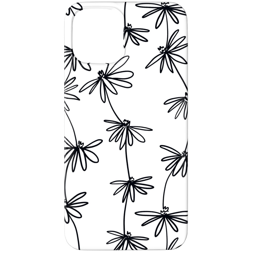 Daisy Chain - Black and White Phone Case, Silicone Liner Case, Matte, iPhone 11 Pro, White, White