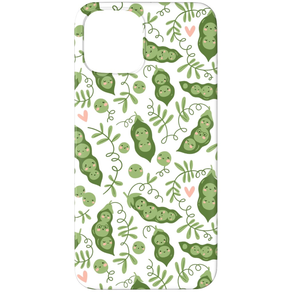 Cute Peas - Green Phone Case, Silicone Liner Case, Matte, iPhone 11 Pro, Green