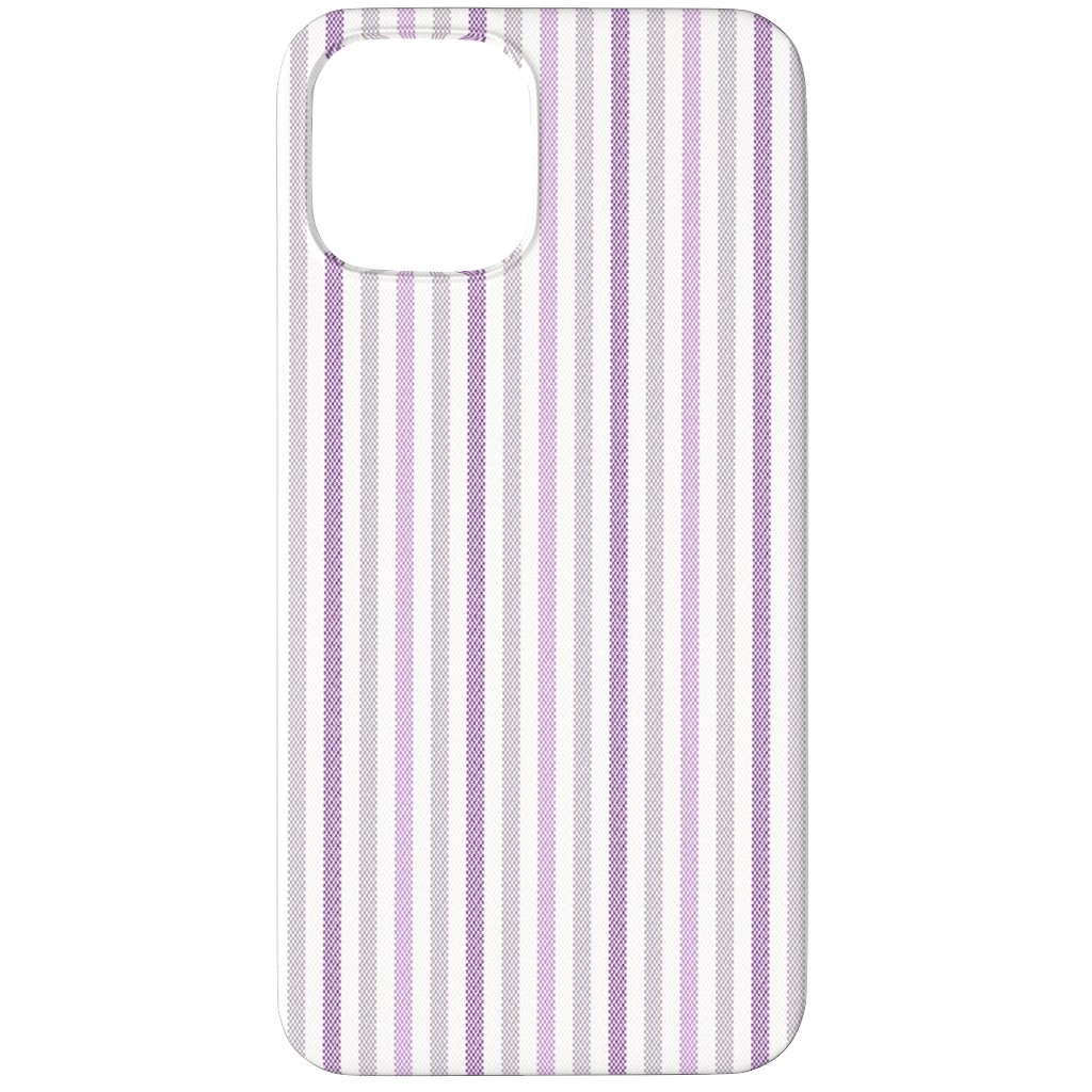 Tricolor French Ticking Stripe - Purple Phone Case, Slim Case, Matte, iPhone 11 Pro, Purple