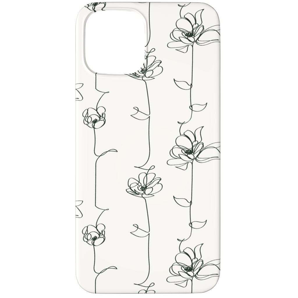 One Line Floral - Light Phone Case, Slim Case, Matte, iPhone 11 Pro, White