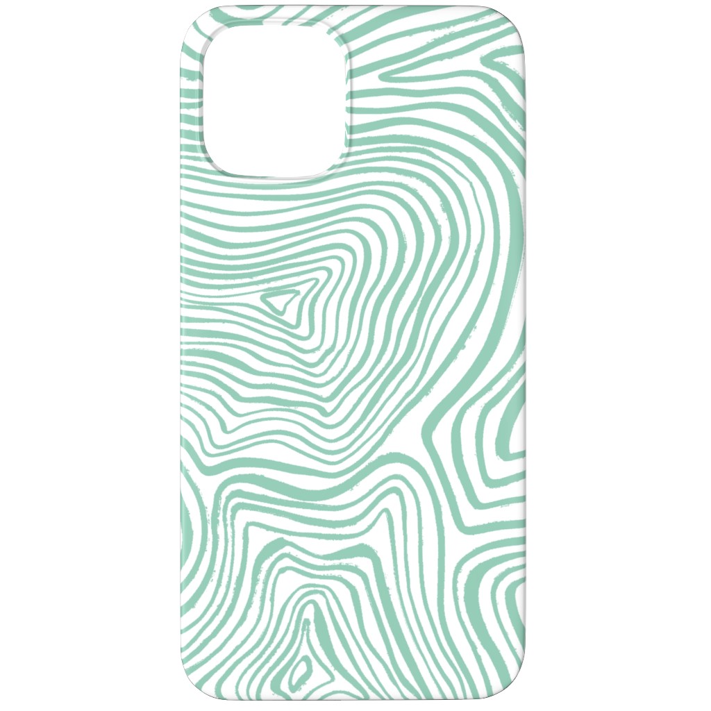 Abstract Wavy Lines - Green Phone Case, Slim Case, Matte, iPhone 11 Pro, Green