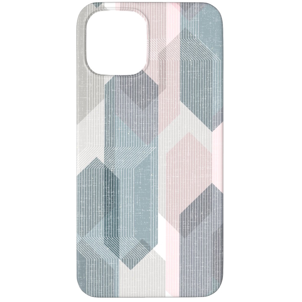Deco Mod Hex Reflections - Sorbet Phone Case, Slim Case, Matte, iPhone 11 Pro, Gray