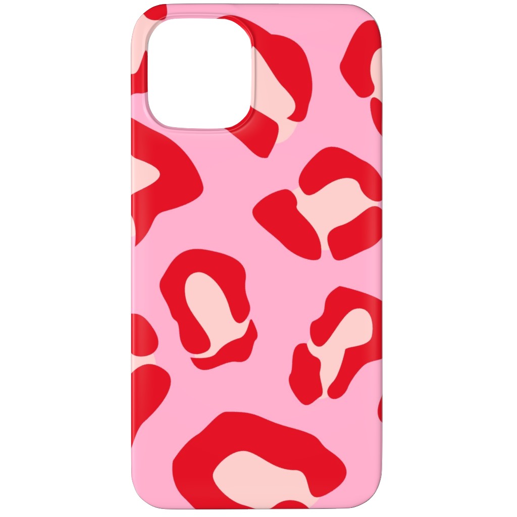 Leopard - Pink and Red Phone Case, Slim Case, Matte, iPhone 11 Pro, Pink, Bright Pink